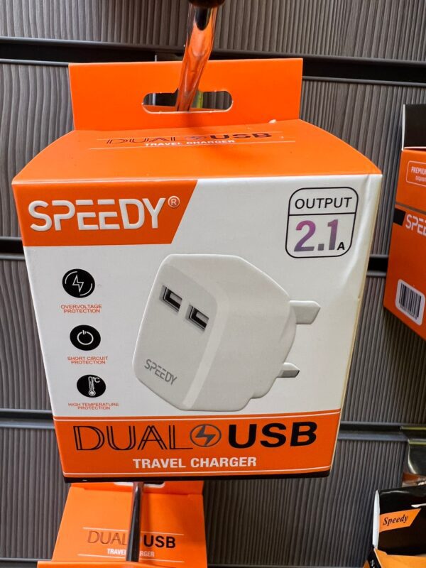 Speedy Dual USB Travel Charger 2.1A